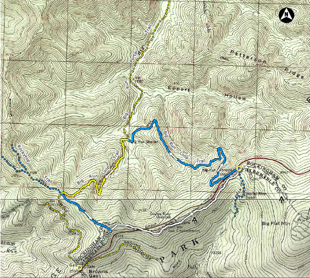 Best hiking map for Big Run - bluecordfishermen